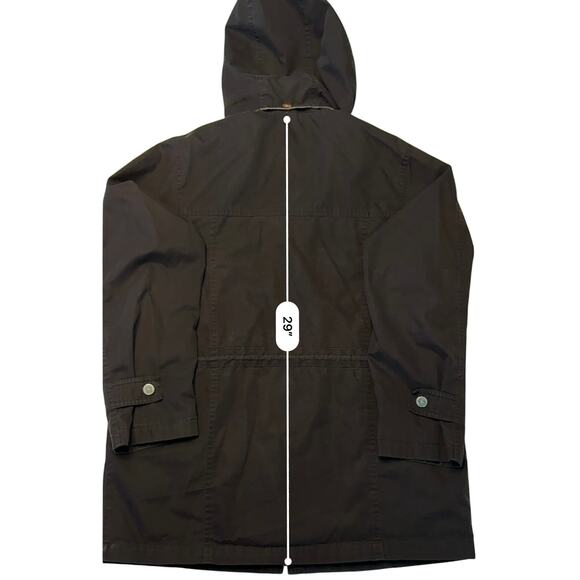 London Fog Black and Tan Trench Coat - Picture 7 of 11